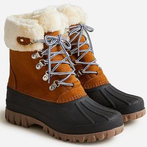J. Crew Perfect Winter boots with sherpa in size 8 Weatherproof - New